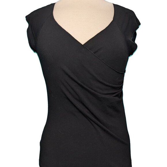 Shameless Vintage Black Crossover Top Size L Preowned - Picture 1 of 4
